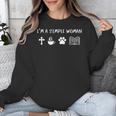 I'm A Simple Woman Jesus Coffee Dog Book Lover Christian Unisex Sweatshirt