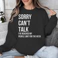 Introvert Can't Talk Reached People Limit For The Week Unisex Sweatshirt Introvert Can't Talk Reached People Limit For The Week Unisex Sweatshirt