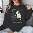 Introvert Cat With Coffee On Computer Antisocial Emo Goth Unisex Sweatshirt Introvert Cat With Coffee On Computer Antisocial Emo Goth Unisex Sweatshirt