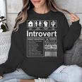 Introvert Label Antisocial Loner Socially Awkward Unisex Sweatshirt