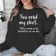 Introvert Quote Socially Awkward Anti Social Humorous Unisex Sweatshirt