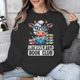 Introverted Book Club Reading Lover Cow Unisex Sweatshirt Introverted Book Club Reading Lover Cow Unisex Sweatshirt