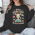 It's a Good Day To Read a Book Cute Giraffe Unisex Sweatshirt