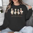 Just A Bookish Goose Goose Book LoverSilly Goose Book Club Unisex Sweatshirt