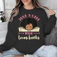 Just a Girl Who Loves Books African American Book Nerd Lover Unisex Sweatshirt