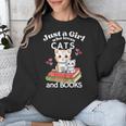Just A Girl That Loves Cats And Books Cute Cat & Bookwork Unisex Sweatshirt Just A Girl That Loves Cats And Books Cute Cat & Bookwork Unisex Sweatshirt