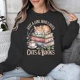 Just A Girl Who Loves Cats And Books Reading Librarian Unisex Sweatshirt Just A Girl Who Loves Cats And Books Reading Librarian Unisex Sweatshirt