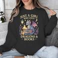 Just a Girl Who Loves Cute Dragons And Books Unisex Sweatshirt Just a Girl Who Loves Cute Dragons And Books Unisex Sweatshirt