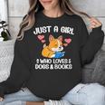 Just A Girl Who Loves Dogs And Books Reading Dog Puppy Lover Unisex Sweatshirt Just A Girl Who Loves Dogs And Books Reading Dog Puppy Lover Unisex Sweatshirt
