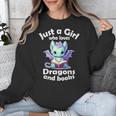 Just a Girl Who Loves Dragons And Books Dragon For Kids Unisex Sweatshirt