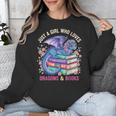 Just a Girl Who Loves Dragons And Books Dragon Reading Unisex Sweatshirt Just a Girl Who Loves Dragons And Books Dragon Reading Unisex Sweatshirt