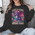 Just a Girl Who Loves Dragons And Books Dragon Unisex Sweatshirt