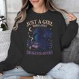 Just a Girl Who Loves Dragons And Books Fantasy Unisex Sweatshirt