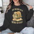 Just One More Chapter Sloth Sleeping On Books Reading Unisex Sweatshirt