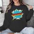 Kids Boys Benjamin Name Personalized Superhero Comic Book Unisex Sweatshirt