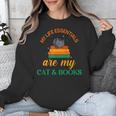 My Life Essentials Are Cat And Books Unisex Sweatshirt