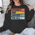 Literacy And Justice For All Stop Book Banning Banned Books Unisex Sweatshirt Literacy And Justice For All Stop Book Banning Banned Books Unisex Sweatshirt