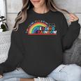 Take A Look A Book Vintage Reading Librarian Rainbow Unisex Sweatshirt