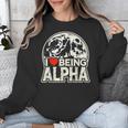 I Love Being Alpha Moonlit Wolf Meme Alpha Introvert Unisex Sweatshirt I Love Being Alpha Moonlit Wolf Meme Alpha Introvert Unisex Sweatshirt