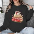 Love Book Coffee Heart Coquette Bow Valentines Day Unisex Sweatshirt Love Book Coffee Heart Coquette Bow Valentines Day Unisex Sweatshirt