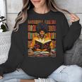 Man Reading Book Black History Month Book Lover Afro Unisex Sweatshirt