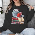 Manatee Reading Books Matching Bookworm Readers Librarian Unisex Sweatshirt