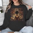 Melanin Afro Women Educated Reading Book History Unisex Sweatshirt Melanin Afro Women Educated Reading Book History Unisex Sweatshirt