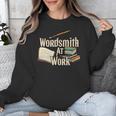 Wordsmith At Work Vintage Writer & Author Pen Book Lover Unisex Sweatshirt Wordsmith At Work Vintage Writer & Author Pen Book Lover Unisex Sweatshirt