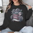 Morally Grey Book Club Floral Book Lover Graphic Unisex Sweatshirt