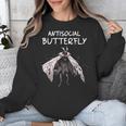Mothman Shirt Antisocial Butterfly Introvert Cryptid Unisex Sweatshirt Mothman Shirt Antisocial Butterfly Introvert Cryptid Unisex Sweatshirt