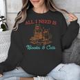 All I Need Is Books & Cats Cozy Unisex Sweatshirt