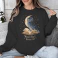 Night Owl Book Club Crescent Moon Late Night Reading Unisex Sweatshirt