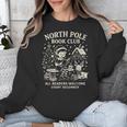 North Pole Book Club Christmas Elf Bookish Retro Graphic Unisex Sweatshirt