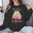 Not Today I'm Booked Book Lover Book Stack Coquette Bow Unisex Sweatshirt