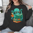 Octopus Reading Book Reading Bookworm Reader Unisex Sweatshirt