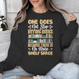 One Does Not Stop Buying Books Because There Is No More Shel Unisex Sweatshirt