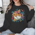 Open Book With Colorful Floral Reading Magic Unisex Sweatshirt Open Book With Colorful Floral Reading Magic Unisex Sweatshirt
