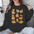 Orange Cats Reading Books Cat Lover Unisex Sweatshirt