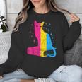 Pansexual Pride Celestial Cat Sitting Book LGBTQ Pan Colors Men Women Unisex Sweatshirt Pansexual Pride Celestial Cat Sitting Book LGBTQ Pan Colors Men Women Unisex Sweatshirt