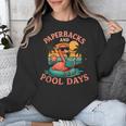Paperbacks And Pool Days Flamingo Reading Summer Vibes Books Unisex Sweatshirt