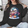 Penguin Reading a Book Animal Unisex Sweatshirt