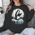 Penguin Reading A Book Vintage Graphic Bookworm Lover Unisex Sweatshirt