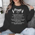 Poetry Poem Author Literature Book Lover Book Worm Poet Unisex Sweatshirt