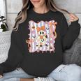 Preppy Coquette Bow Ghost Reading Books Halloween Book Unisex Sweatshirt