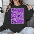 Purple Comic Book Purple Color Graphic Unisex Sweatshirt