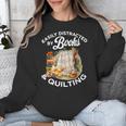 Quilting Sewing Machine Quilter Easily Distracted By Book Unisex Sweatshirt