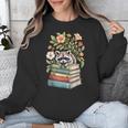 Raccoon Books Reading Flowers Unisex Sweatshirt