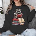 Raccoon Reading Books Matching Bookworm Readers Librarian Unisex Sweatshirt Raccoon Reading Books Matching Bookworm Readers Librarian Unisex Sweatshirt