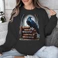Raven On A Stack Of Books Wisdom Of Odin Unisex Sweatshirt