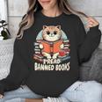 I Read Banned Books Shirt Cat Lover Bookworm Reader Men Women Kids Unisex Sweatshirt